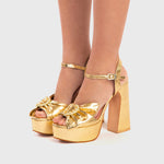 Cargue la imagen en el visor de la galería, ANTONIA PLATAFORMA DORADO
