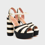 Cargue la imagen en el visor de la galería, AUDREY PLATAFORMA HUESO NEGRO