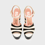 Cargue la imagen en el visor de la galería, AUDREY PLATAFORMA HUESO NEGRO