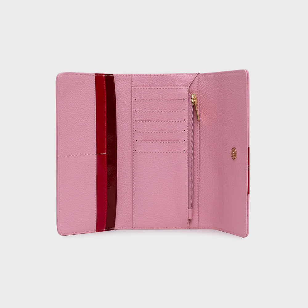 BILLETERA LARGA LUCKY LADYBUG ROSA