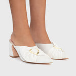Cargue la imagen en el visor de la galería, BLAIR MULE PUMP BRIDE HUESO