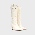 Cargue la imagen en el visor de la galería, BOTA ALTA MIDNIGHT COWGIRL HUESO