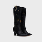 Cargue la imagen en el visor de la galería, BOTA ALTA MIDNIGHT COWGIRL NEGRO