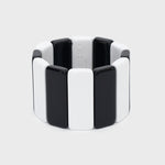 Cargue la imagen en el visor de la galería, BRAZALETE MAGNOLIA BLANCO NEGRO