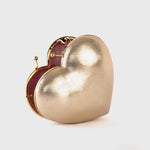 Cargue la imagen en el visor de la galería, CLUTCH CORAZÓN PLATINO ORO