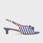 Cargue la imagen en el visor de la galería, EUGENIA FLAT SLINGBACK AZUL