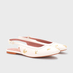 Cargue la imagen en el visor de la galería, FLAVIA FLAT SLINGBACK HUESO