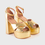 Cargue la imagen en el visor de la galería, FRANCISCA PLATAFORMA DORADO