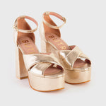 Cargue la imagen en el visor de la galería, FRANCISCA PLATAFORMA PLATINO ORO