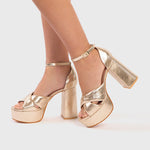 Cargue la imagen en el visor de la galería, FRANCISCA PLATAFORMA PLATINO ORO