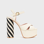 Cargue la imagen en el visor de la galería, GAELA PLATAFORMA HUESO NEGRO