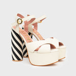 Cargue la imagen en el visor de la galería, GAELA PLATAFORMA HUESO NEGRO