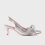 Cargue la imagen en el visor de la galería, GIANNA MIDI SLINGBACK PLATA