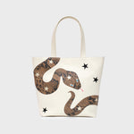 Cargue la imagen en el visor de la galería, TOTE BAG ANACONDA HUESO