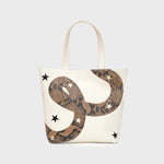 Cargue la imagen en el visor de la galería, TOTE BAG ANACONDA HUESO