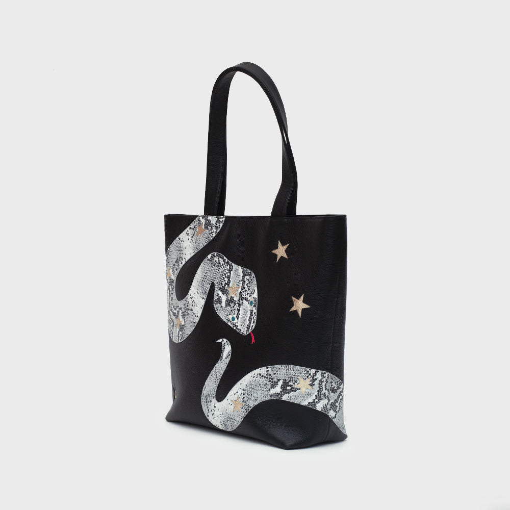 TOTE BAG ANACONDA NEGRO