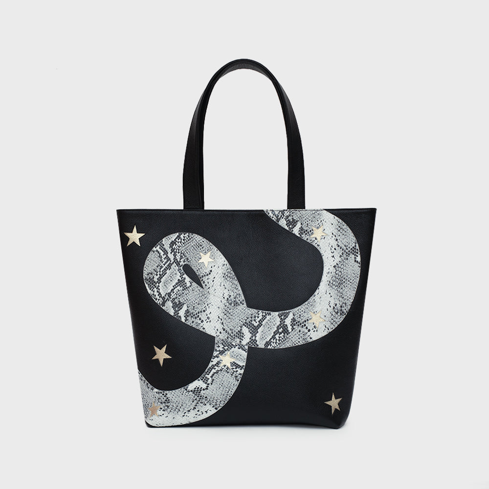 TOTE BAG ANACONDA NEGRO