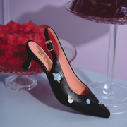 NINETTE BLUEBERRY MIDI SLINGBACK NEGRO