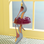 Cargue la imagen en el visor de la galería, STRAWBERRY PUMP SLINGBACK CELESTE