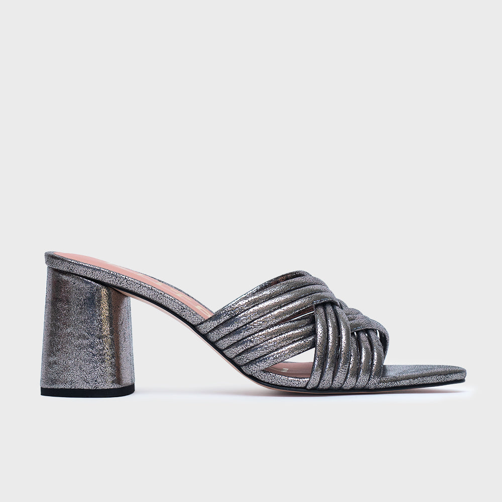 ALESSIA PUMP NEGRO PLATINO