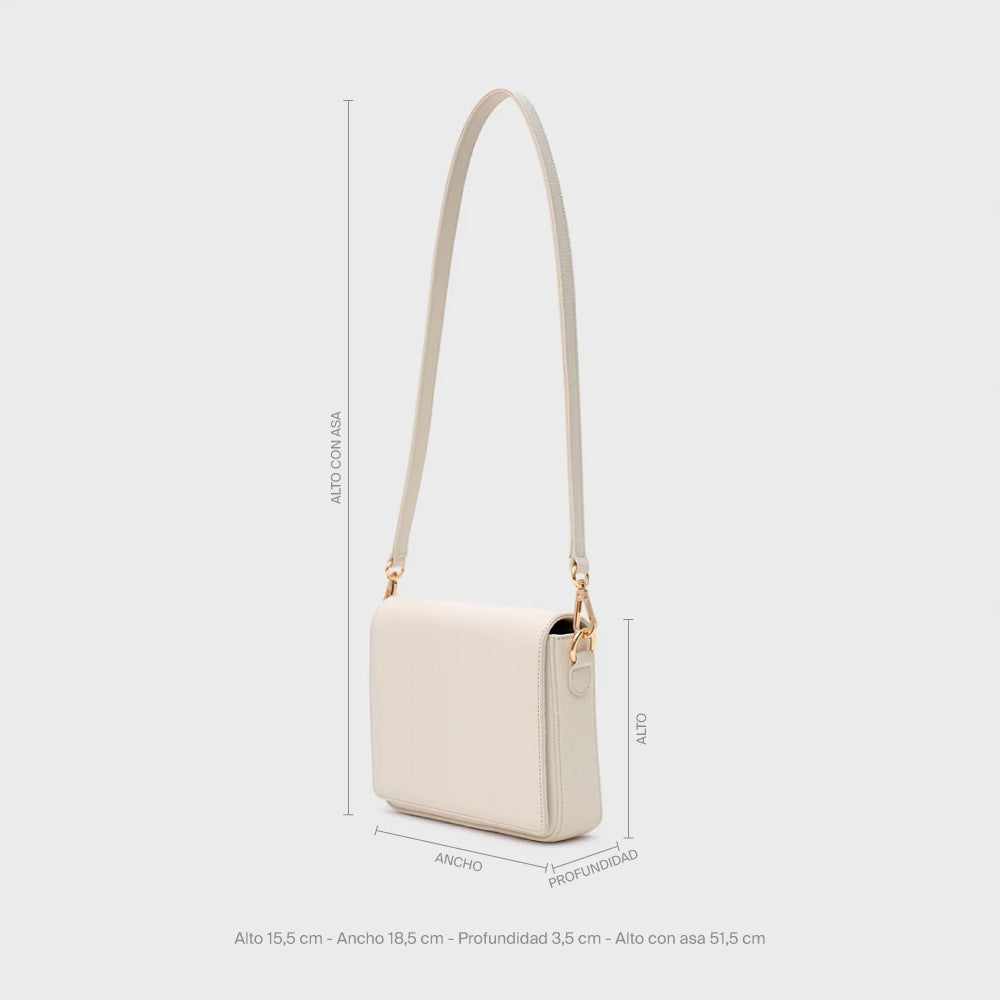 AMAPOLA MINI FLAP BAG HUESO