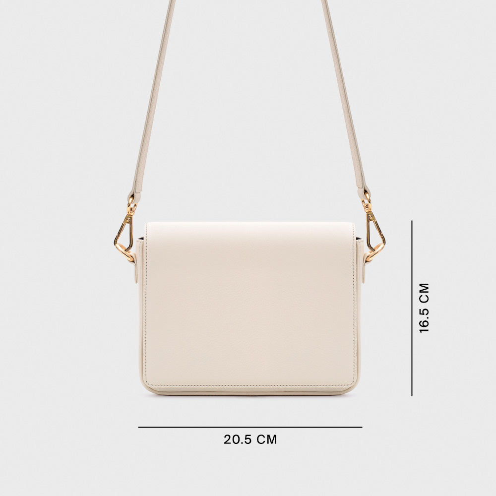 AMAPOLA MINI FLAP BAG HUESO