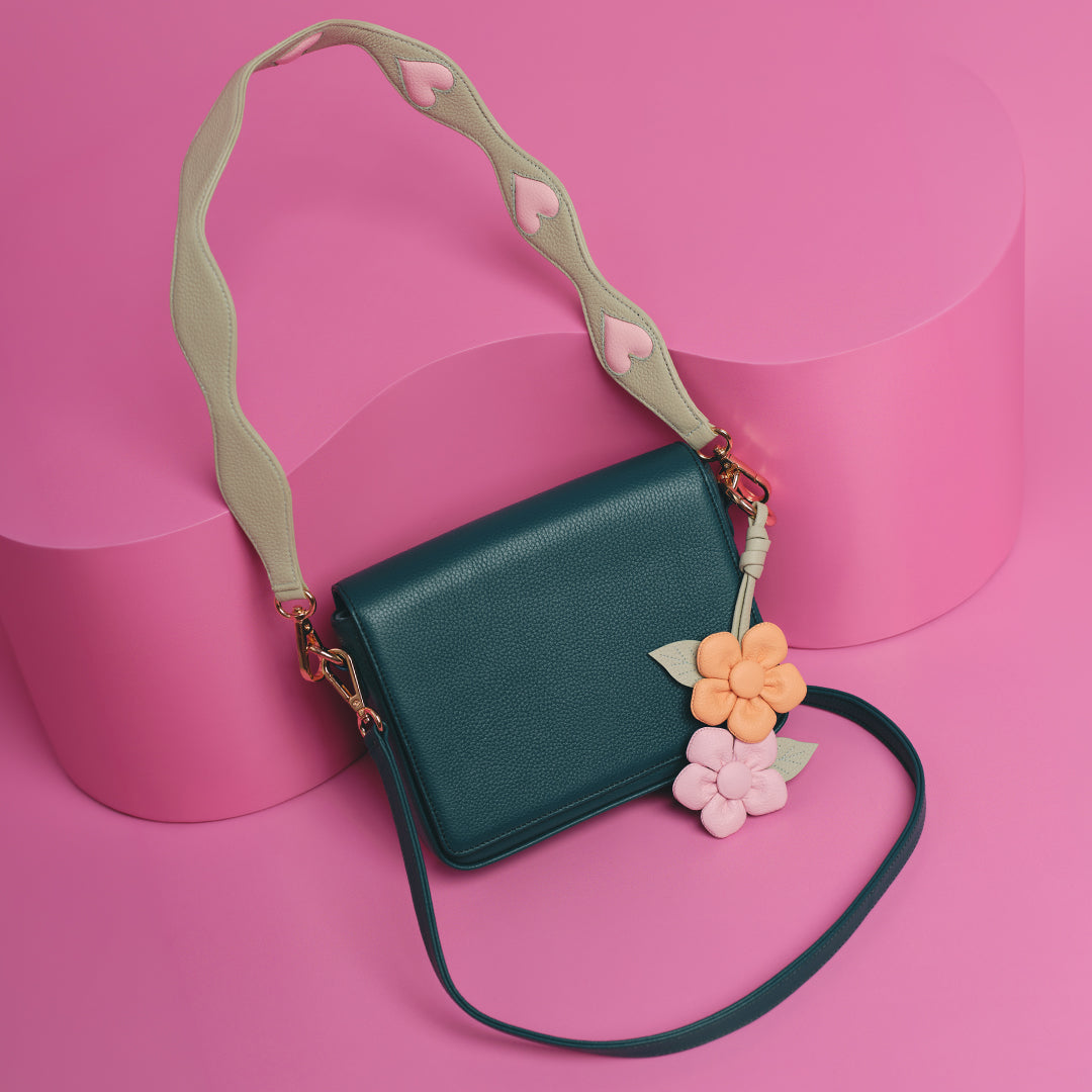 STRAP HEARTS VERDE ROSA