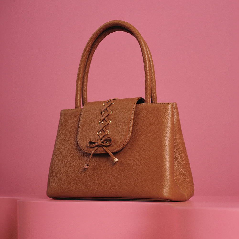 AMARA HANDLE BAG COBRE