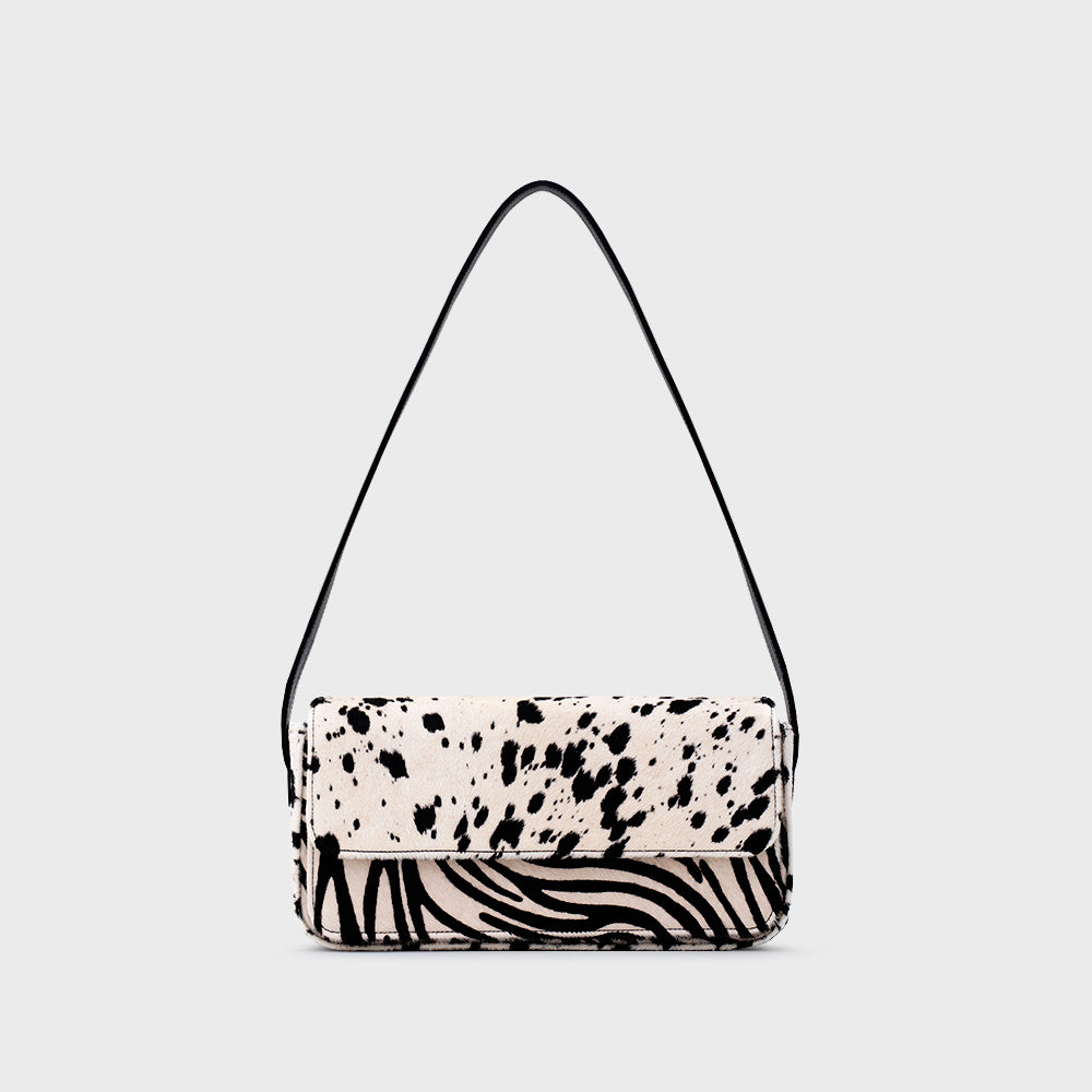 ANIKA FLAP BAG HUESO NEGRO