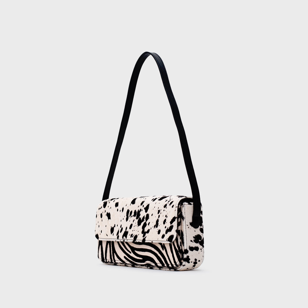 ANIKA FLAP BAG HUESO NEGRO