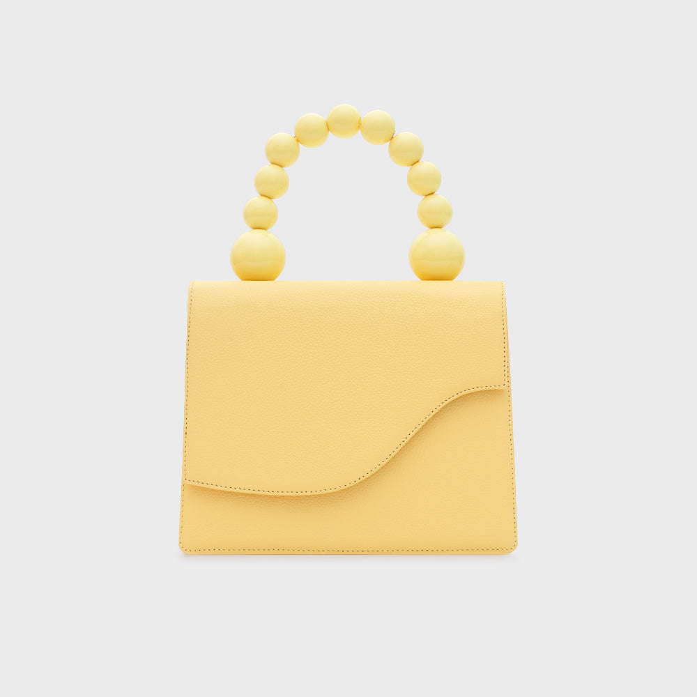 ARIA BEADED LUNCH BAG AMARILLO