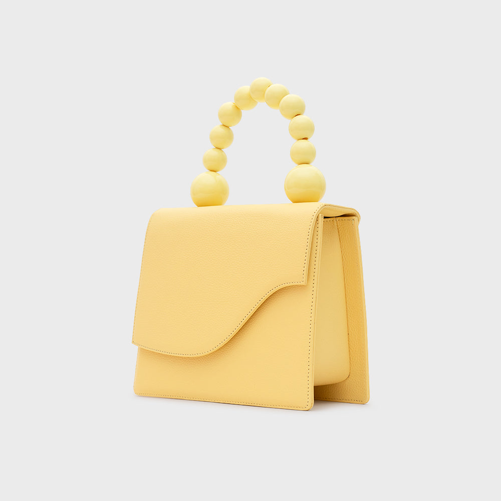 ARIA BEADED LUNCH BAG AMARILLO