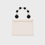 Cargue la imagen en el visor de la galería, ARIA BEADED LUNCH BAG HUESO NEGRO