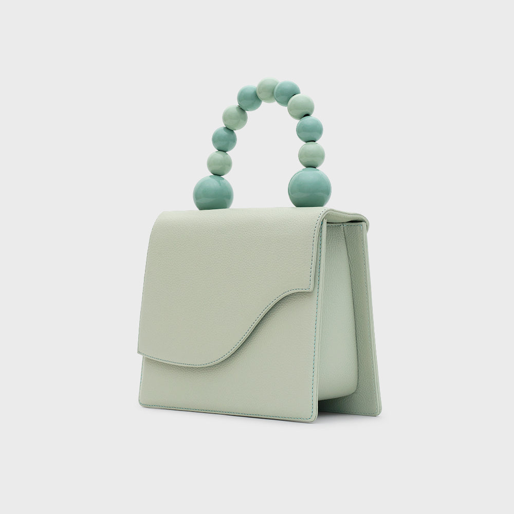 ARIA BEADED LUNCH BAG VERDE