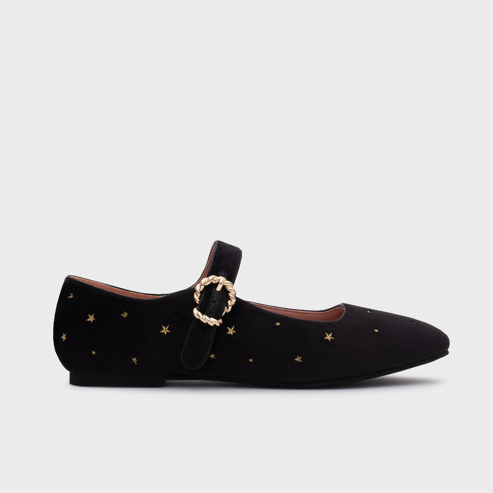 AURELIA FLAT STARS NEGRO