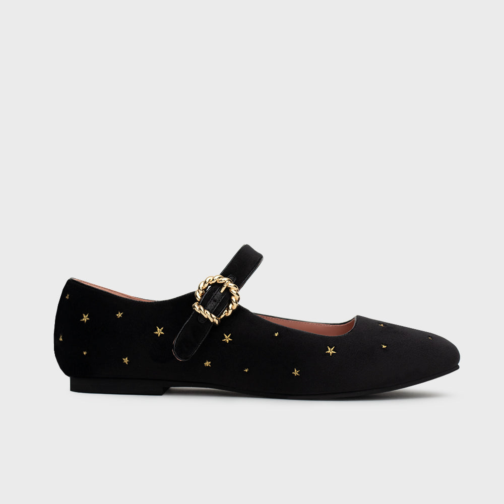 AURELIA FLAT STARS NEGRO