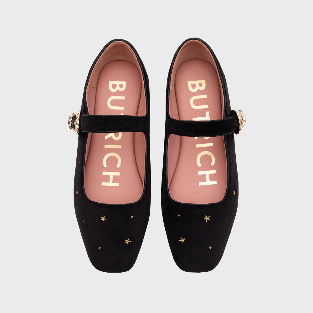 AURELIA FLAT STARS NEGRO