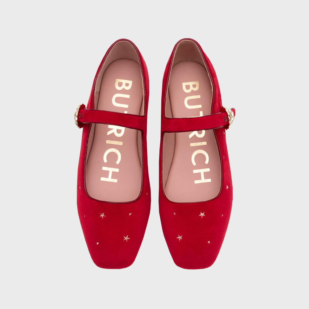 AURELIA FLAT STARS ROJO