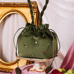 Cargue la imagen en el visor de la galería, BLOSSOM BUCKET BAG VERDE
