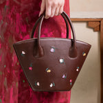 Cargue la imagen en el visor de la galería, BLOSSOM TRAPEZE BAG MARRÓN
