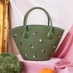 Cargue la imagen en el visor de la galería, BLOSSOM TRAPEZE BAG VERDE
