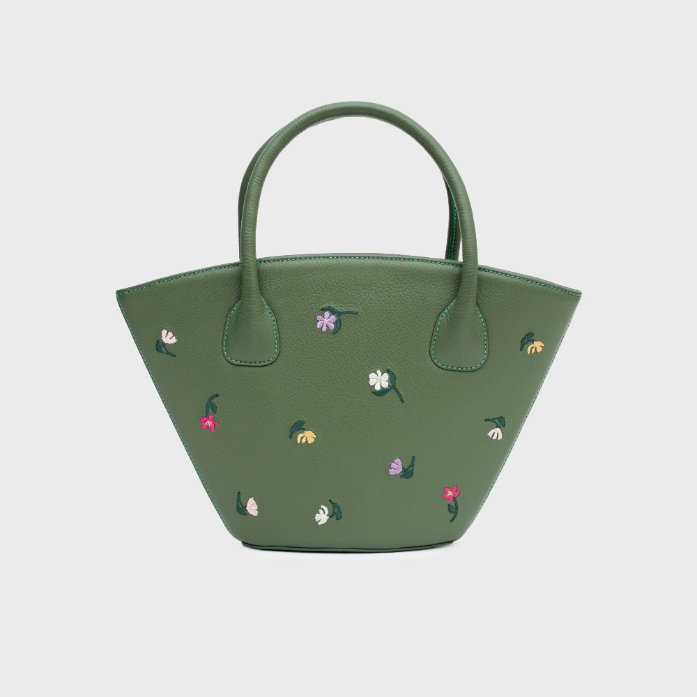 BLOSSOM TRAPEZE BAG VERDE