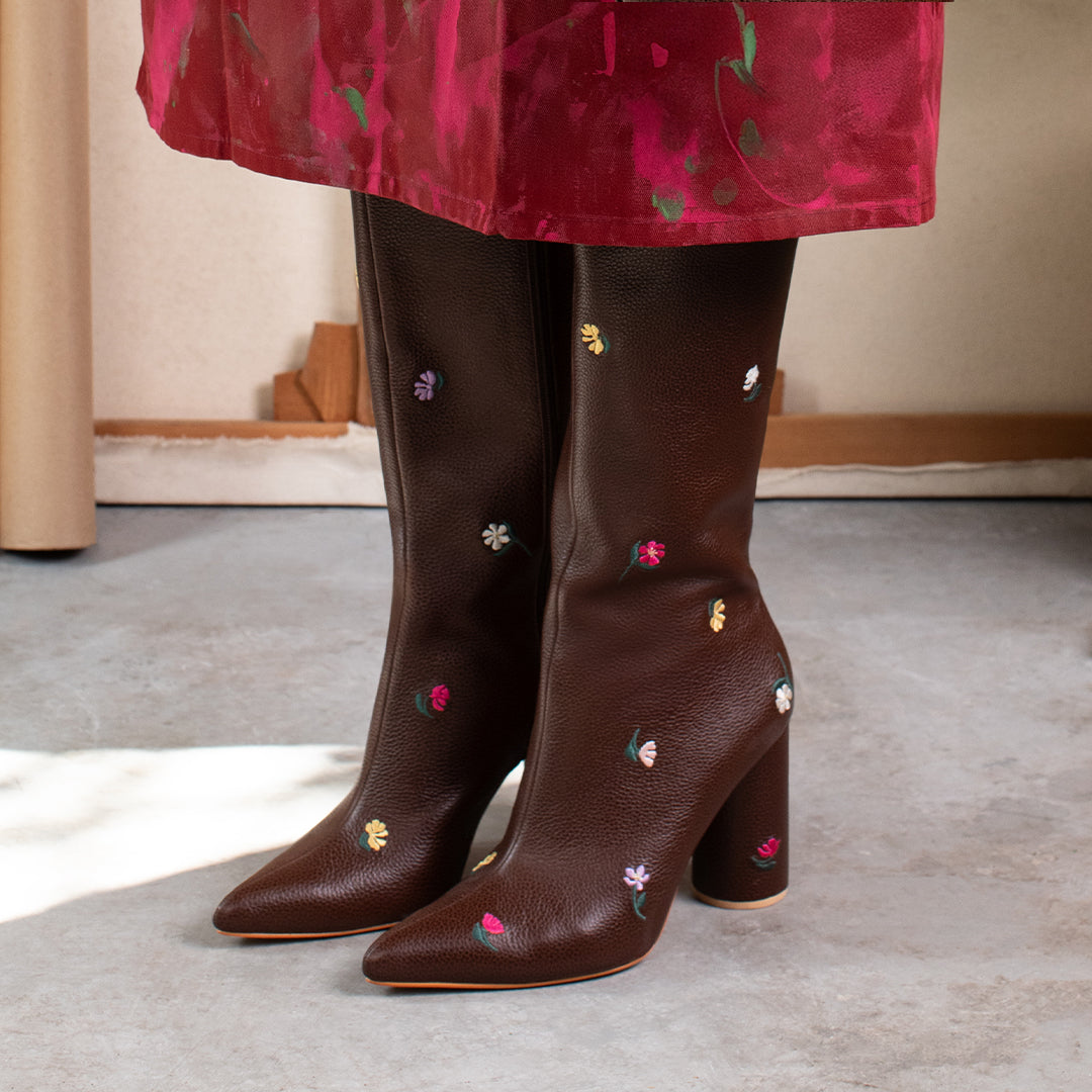 BOTA BLOSSOM MARRÓN