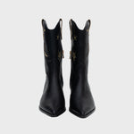 Cargue la imagen en el visor de la galería, BOTA MEDIA MIDNIGHT COWGIRL NEGRO
