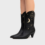 Cargue la imagen en el visor de la galería, BOTA MEDIA MIDNIGHT COWGIRL NEGRO
