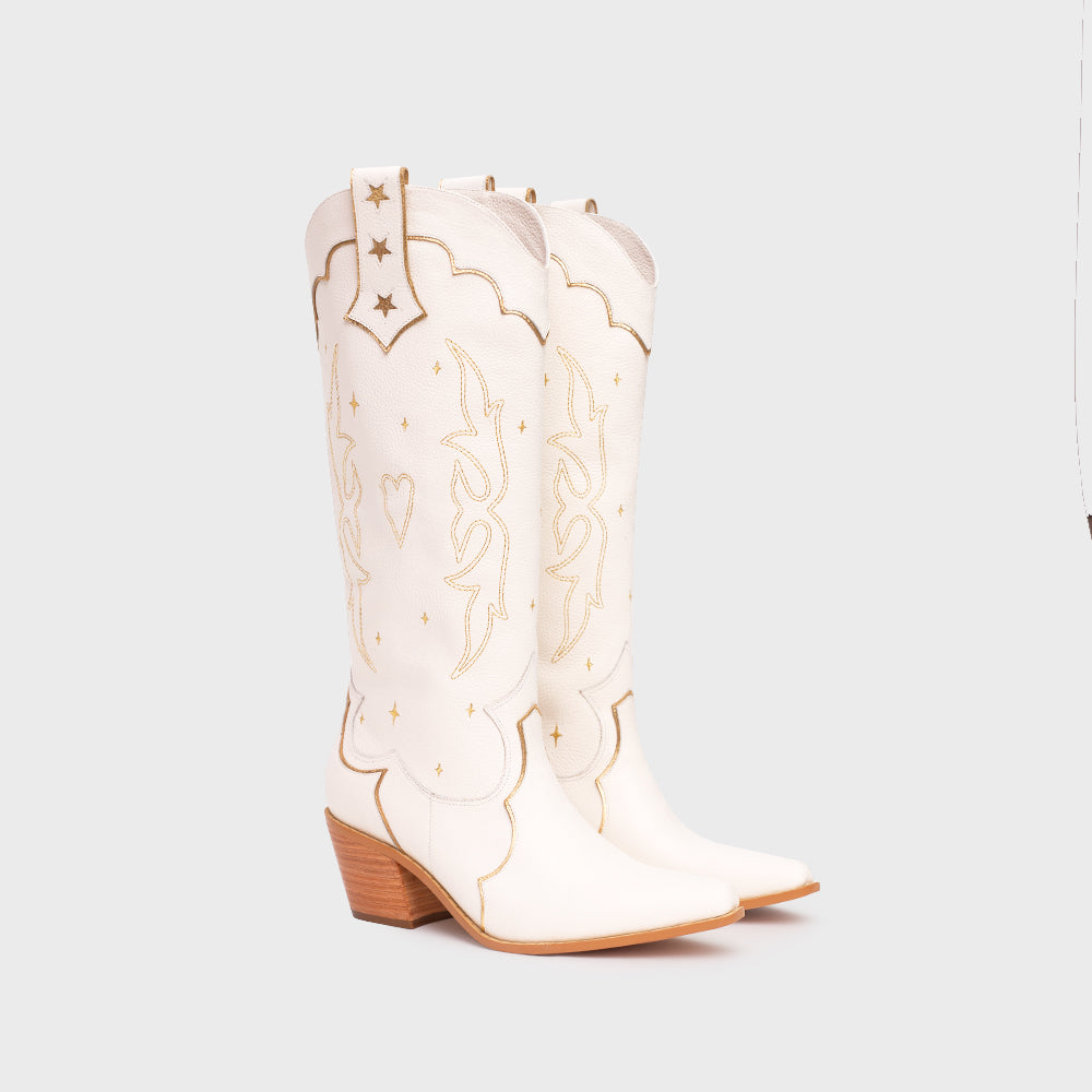BOTA LUCKY SPARKLES HUESO