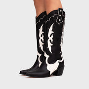 BOTA LUCKY HEARTS HUESO NEGRO