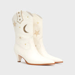 Cargue la imagen en el visor de la galería, BOTA MEDIA MIDNIGHT COWGIRL HUESO
