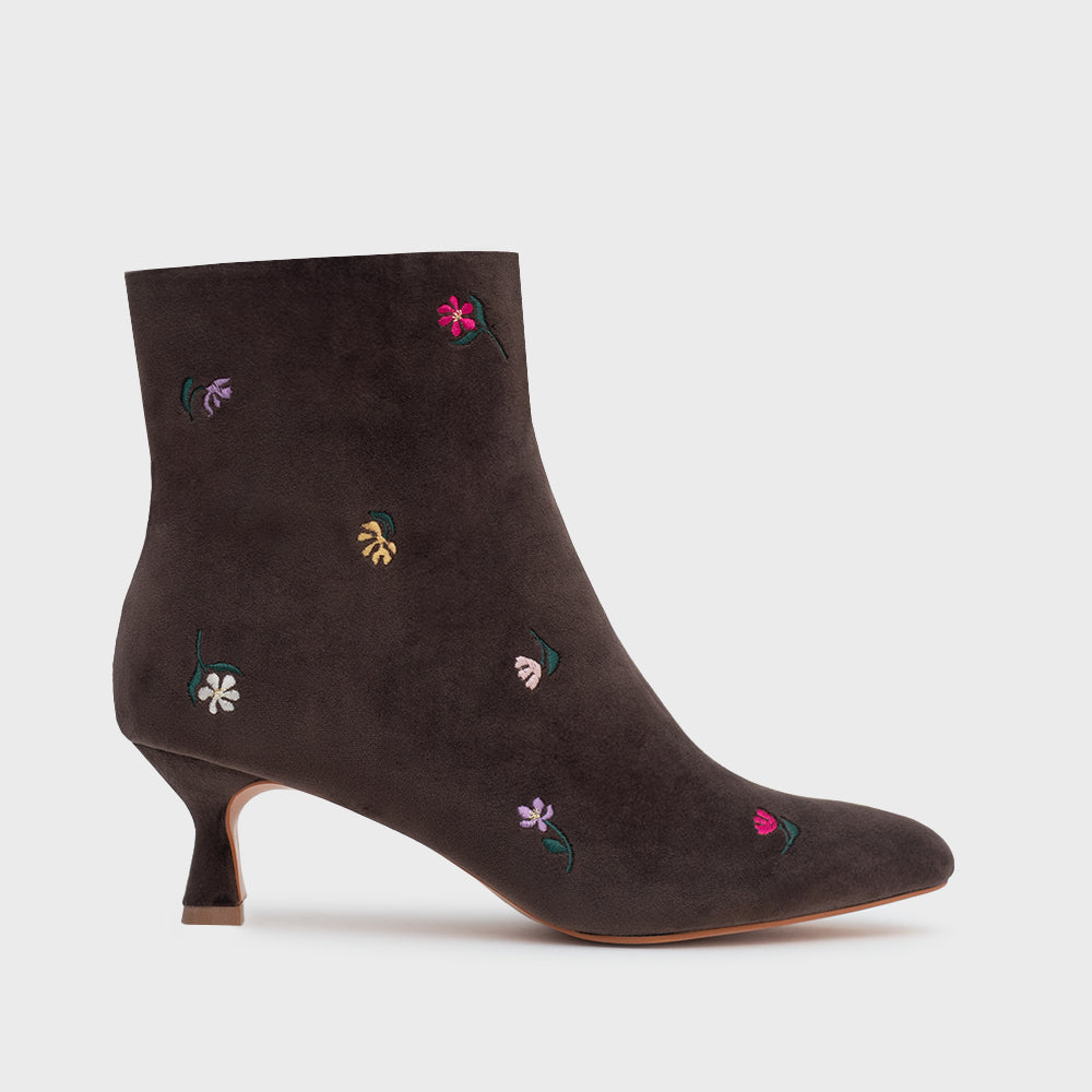 BOTÍN BLOSSOM MIDI MARRÓN