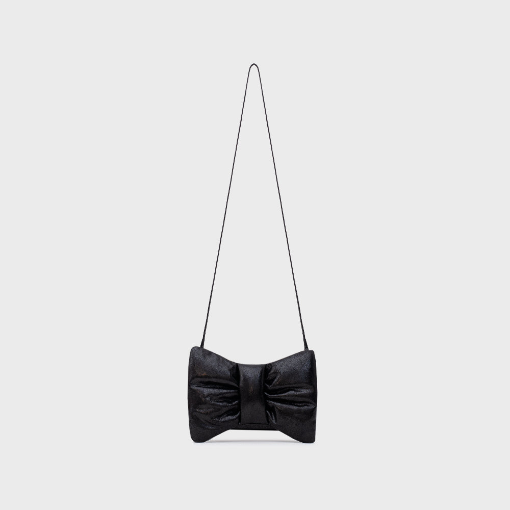 MINI BOW BAG NEGRO BRILLANTE
